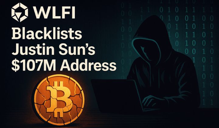 WLFI Blacklists Justin Sun’s $107M Address