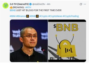 BNB Hits $1,000