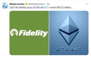 Fidelity Buys 34,740 ETH Worth