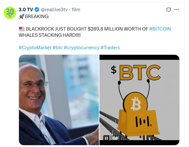 BlackRock Adds $289.8M in Bitcoin | 3.0 TV