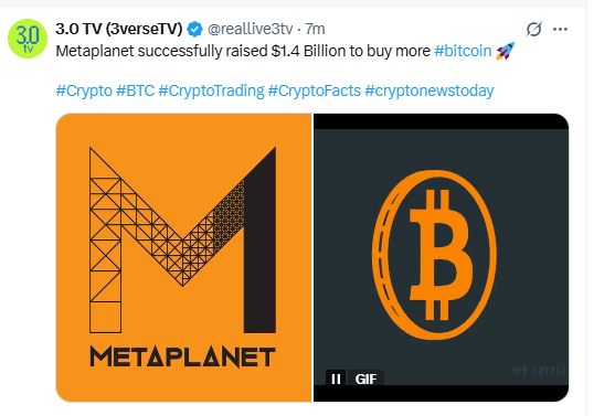 Metaplanet successfully raised $1.4 Billion to buy more Bitcoin