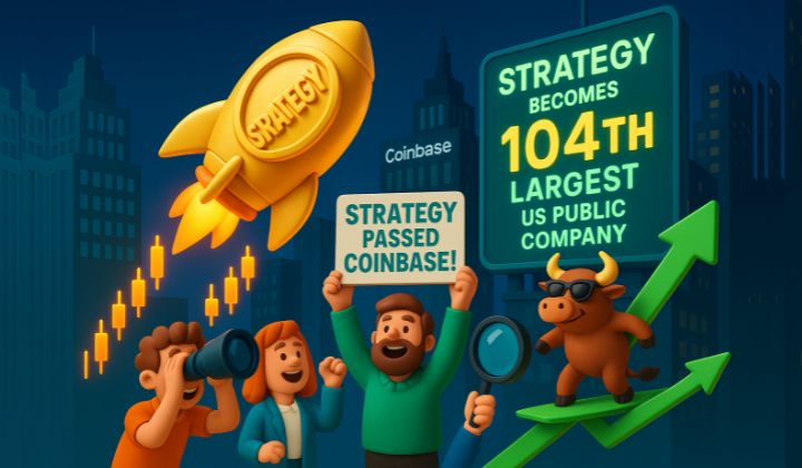 Strategy Just Passed Coinbase To Become the 104th Largest US Public Company | 3.0 TV (3versetv)