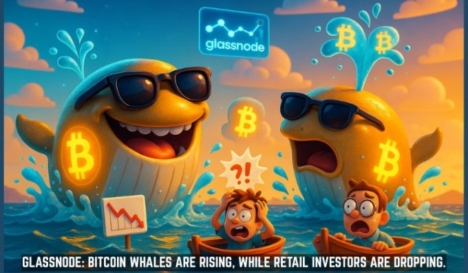 Glassnode: Bitcoin whales are rising, while retail investors are dropping.