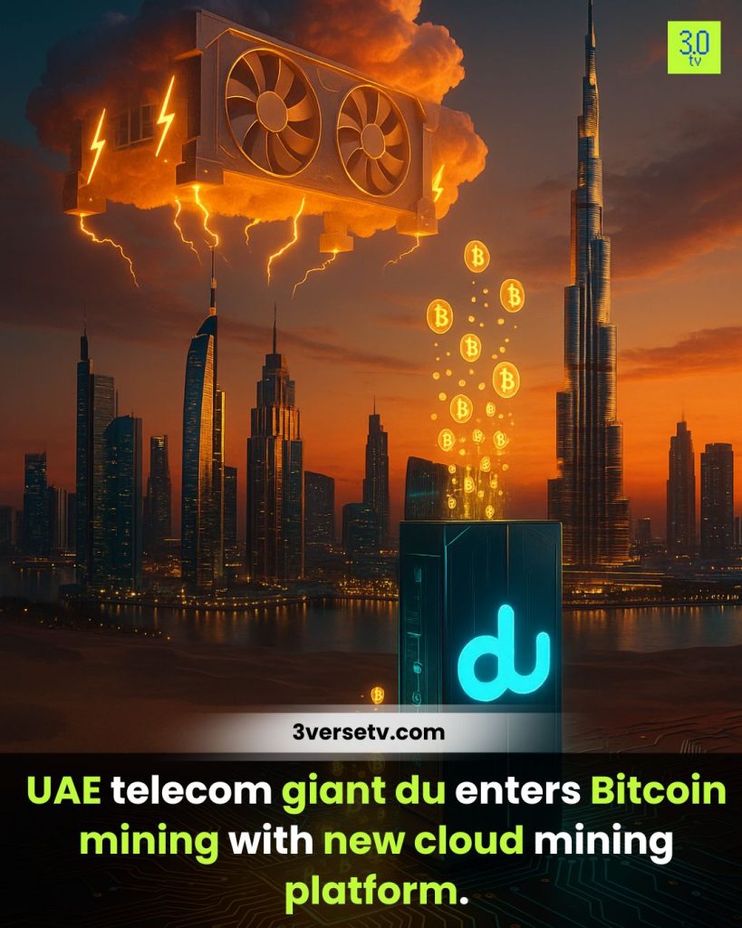 UAE telecom giant du enters Bitcoin mining with new cloud mining platform