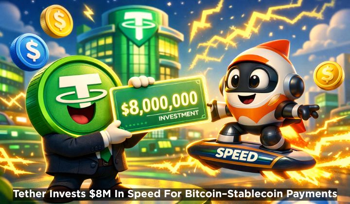 Tether Invests $8M In Speed For Bitcoin–Stablecoin Payments
