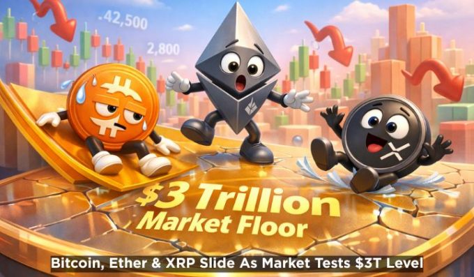 Bitcoin, Ether & XRP Slide As Market Tests $3T Level | 3verseTV