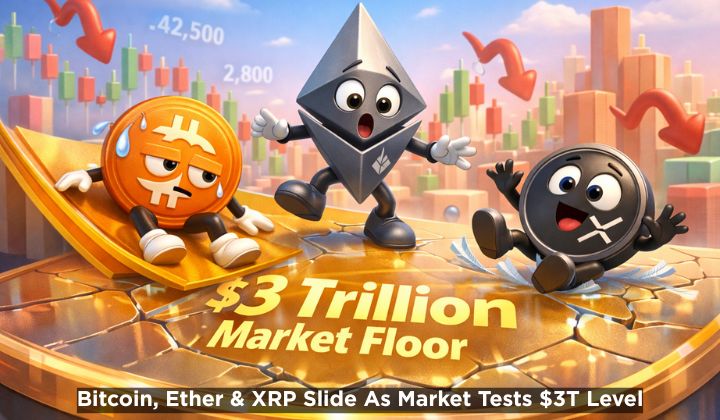 Bitcoin, Ether & XRP Slide As Market Tests $3T Level | 3verseTV