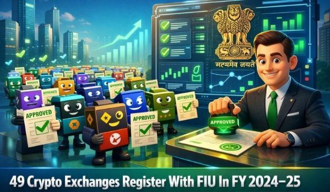 FIU Registers 49 Crypto Exchanges as India Targets Illegal Crypto Activity