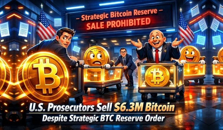 U.S. Prosecutors Sell $6.3M Bitcoin Despite Strategic BTC Reserve Order