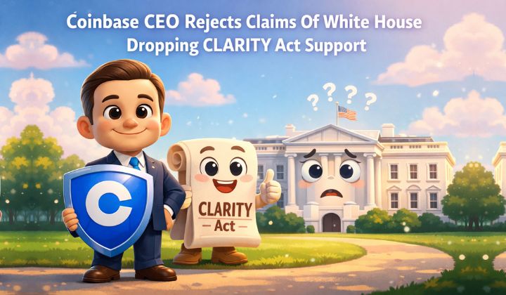 Coinbase CEO Rejects Claims Of White House Dropping CLARITY Act Support | 3verseTV