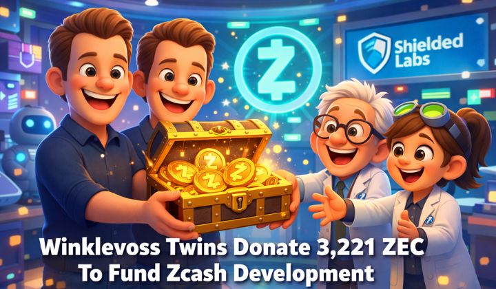 Winklevoss Twins Donate 3,221 ZEC to Fund Zcash Development
