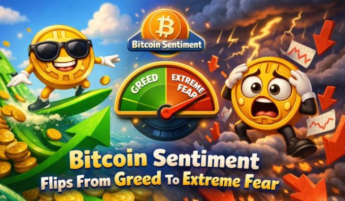 Bitcoin Sentiment Flips From Greed to Extreme Fear in Days