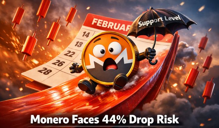 Monero Faces 44% Drop Risk as Historically Red February Nears
