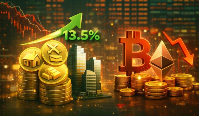 Tokenized RWAs Rise 13.5% Amid $1T Crypto Sell-Off