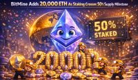 BitMine Buys 20K ETH as Staking Crosses 50% Supply