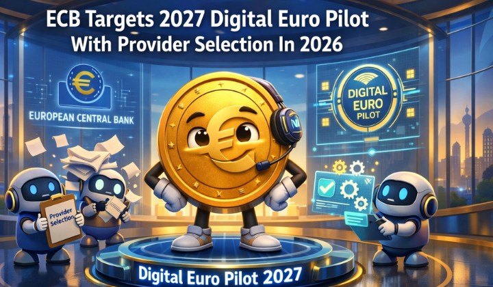 ECB Plans 2027 Digital Euro Pilot, PSP Selection in 2026