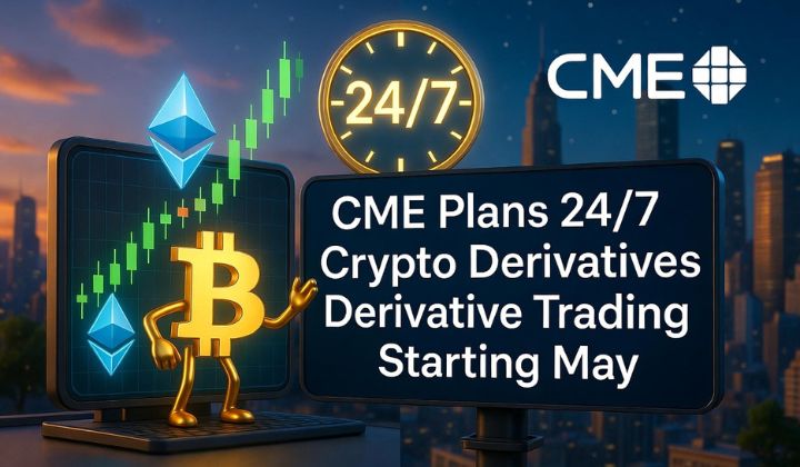 CME Plans 24/7 Crypto Derivatives Trading Starting May