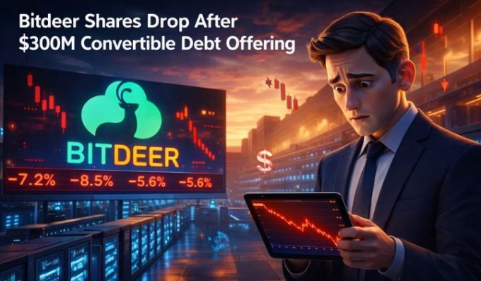 Bitdeer Shares Drop After $300M Convertible Debt Offering