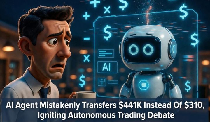AI Agent Mistakenly Transfers $441K Instead Of $310, Igniting Autonomous Trading Debate