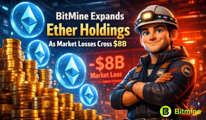 BitMine Expands Ether Holdings As Market Losses Cross $8B