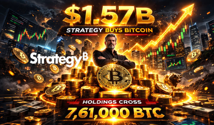Strategy Buys $1.57B In Bitcoin, Holdings Cross 7,61,000 BTC