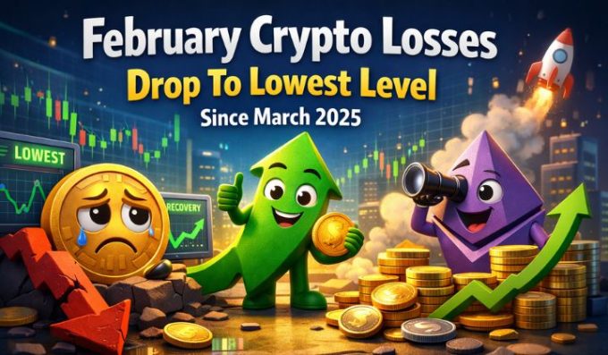 February Crypto Losses Drop To Lowest Level Since March 2025