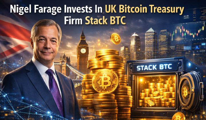 Nigel Farage Invests In UK Bitcoin Treasury Firm Stack BTC