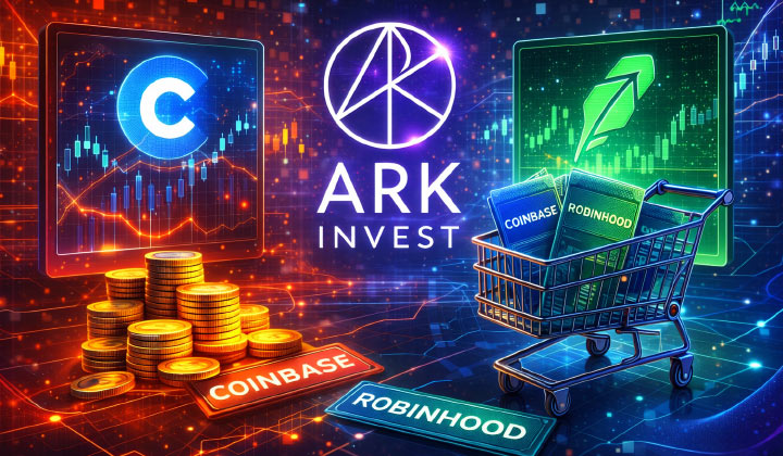 Ark Invest Buys Coinbase & Robinhood Shares During Market Dip