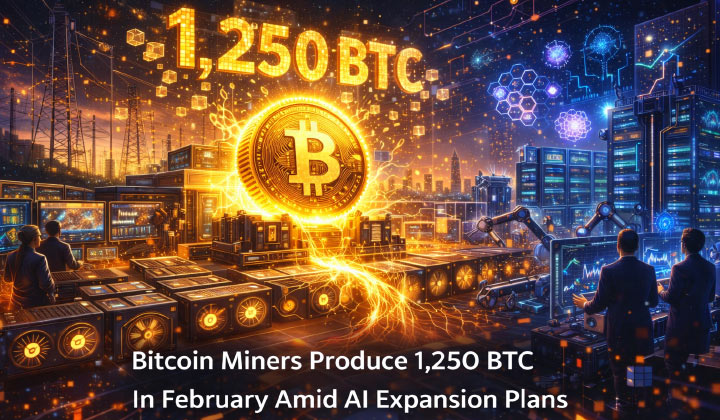 Bitcoin Miners Produce 1,250 BTC In February Amid AI Expansion Plans