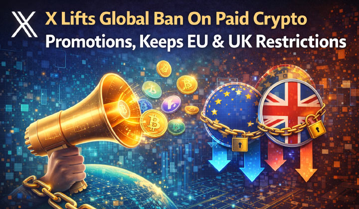 X Lifts Global Ban On Paid Crypto Promotions, Keeps EU & UK Restrictions