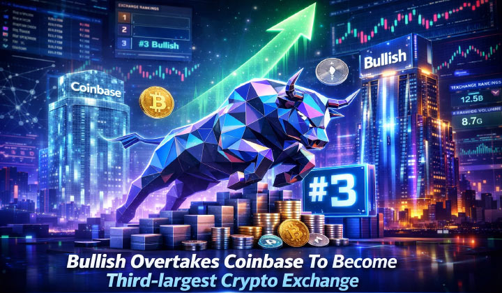 Bullish Overtakes Coinbase To Become Third-largest Crypto Exchange