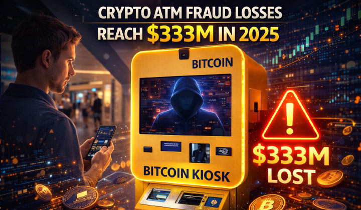 Crypto ATM Fraud Losses Reach $333M In 2025, Report Finds