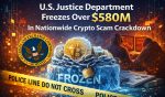 U.S. Justice Department Freezes Over $580M In Nationwide Crypto Scam Crackdown