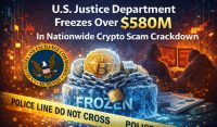 U.S. Justice Department Freezes Over $580M In Nationwide Crypto Scam Crackdown