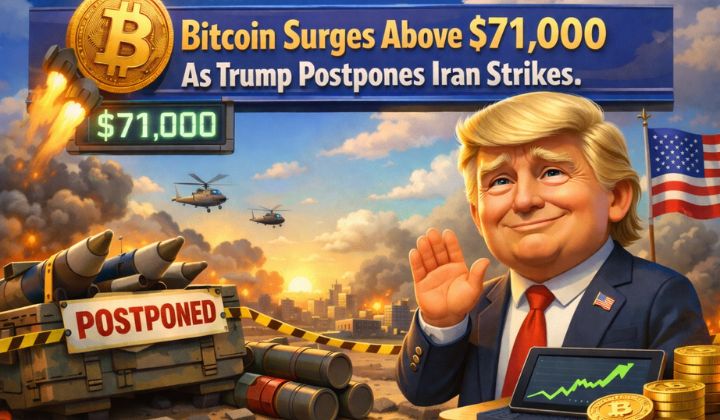 Bitcoin Breaks $71,000! Market Jumps After Trump Delays Iran Strike