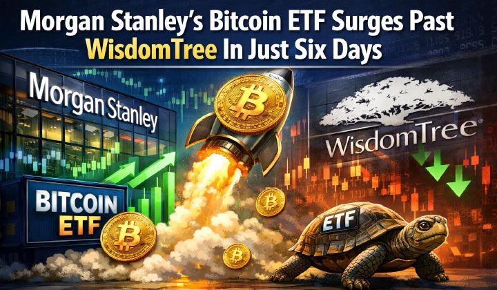 Morgan Stanley's Bitcoin ETF Surges Past WisdomTree In Just Six Days