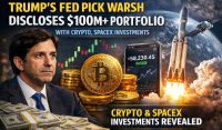 Trump's Fed Pick Warsh Discloses $100M+ Portfolio With Crypto, SpaceX Investments