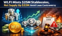 WLFI Mints $25M Stablecoins, Net Supply Up $22M Amid Loan Controversy