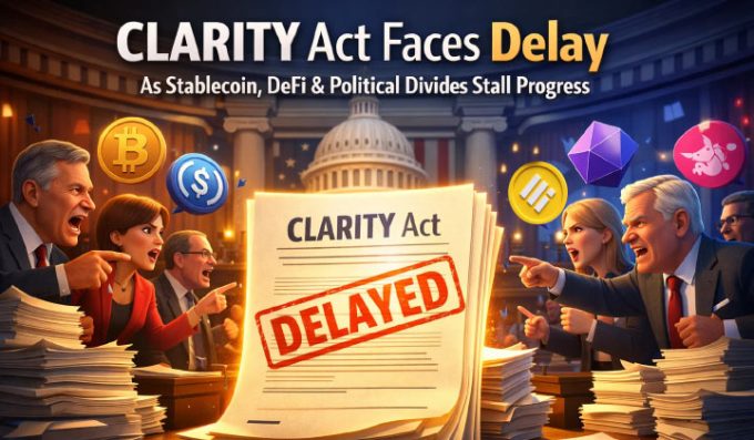 CLARITY Act Faces Delay As Stablecoin, DeFi & Political Divides Stall Progress