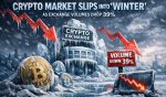 Crypto Market Slips Into 'Winter' As Exchange Volumes Drop 39%