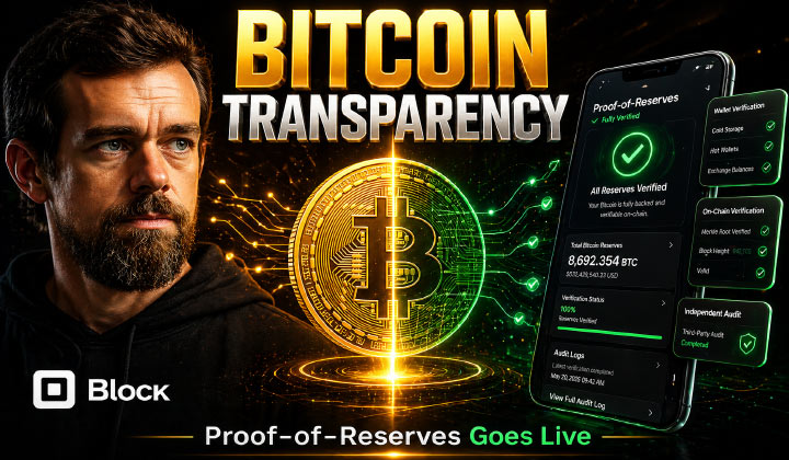 Dorsey's Block Unveils Bitcoin Proof-of-reserves In Transparency Move