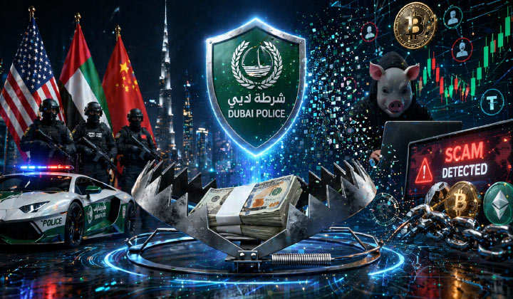 Dubai Police, US & China Avert $562M In Crypto Scam Losses, Unravel "Pig Butchering" Network
