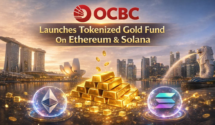 OCBC Bank Launches Tokenized Gold Fund On Ethereum & Solana