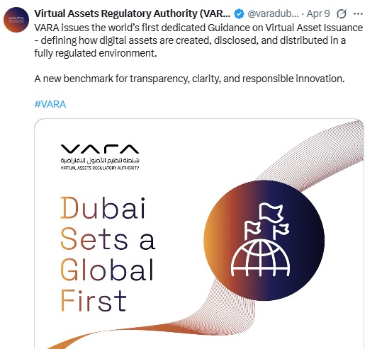 Dubai Clarifies Crypto Token Rules To Boost Investor Confidence