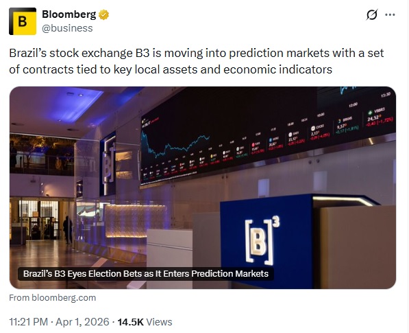 Brazil’s B3 Exchange Launches Bitcoin-linked Event Contracts