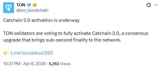 TON Speeds Up Blockchain With Sub-second Finality Upgrade