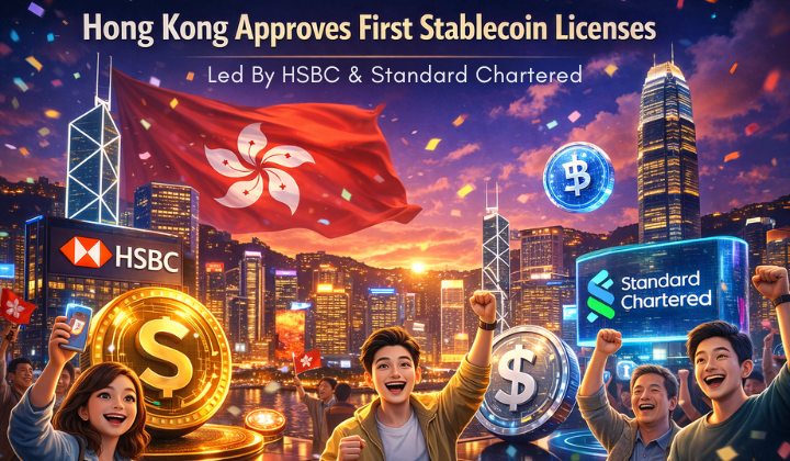 Hong Kong’s First Stablecoin Licenses Go To HSBC & Standard Chartered Venture
