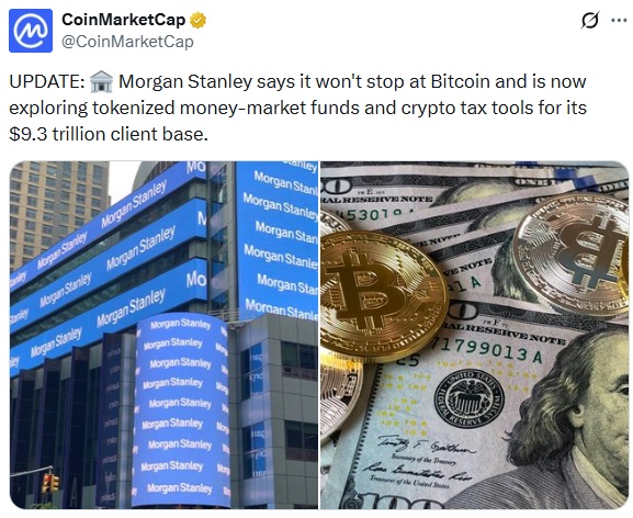 Morgan Stanley Looks Beyond Bitcoin ETF To Tokenized Funds
