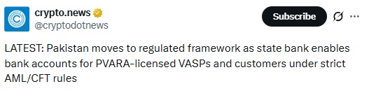 Pakistan Opens Banking Access For Licensed Crypto Firms