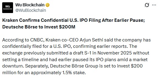 Deutsche Börse Buys Stake In Kraken As IPO Plans Stay In Focus